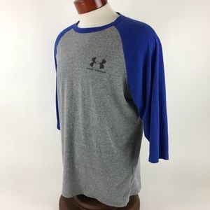 UNDER ARMOUR Heat Gear 3/4 Sleeve Baseball Style